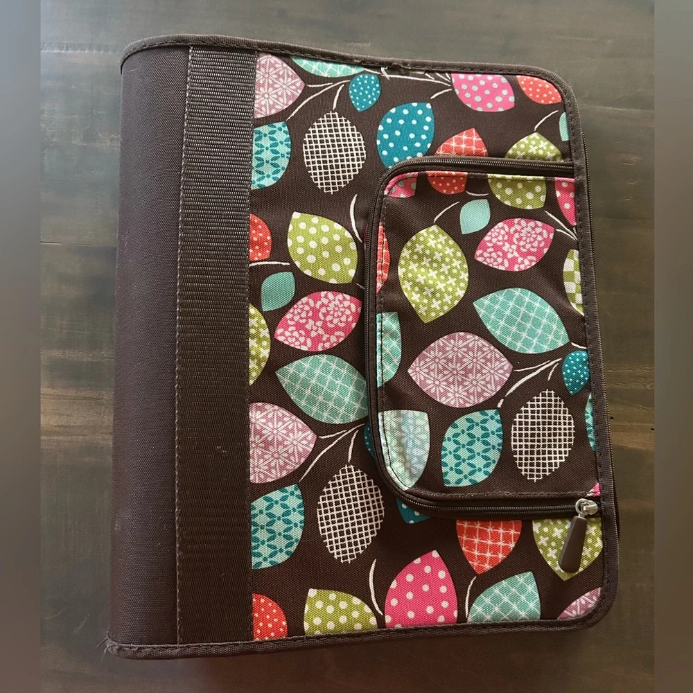 PB Teen Leaf Pattern Canvas Binder